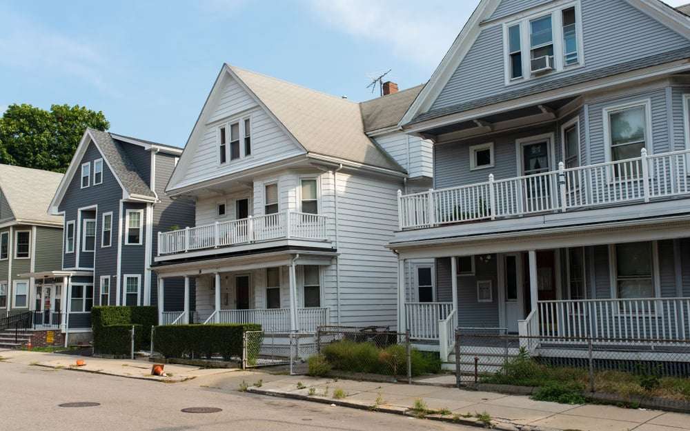 Single-family homes in a Boston neighborhood