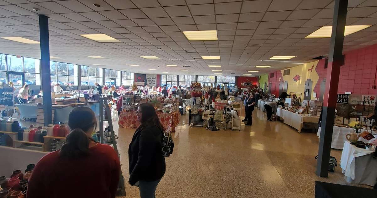An arts and crafts fair at Milford High School