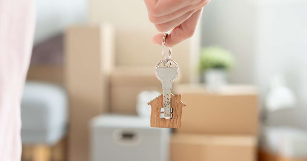 New home with boxes in Douglas MA 