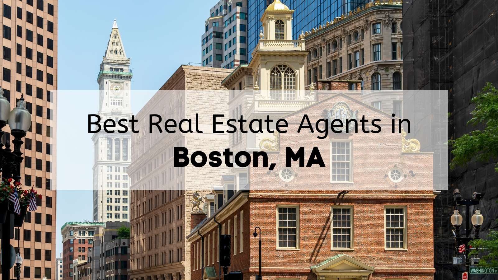 View of the old state house in Boston, Massachusetts
