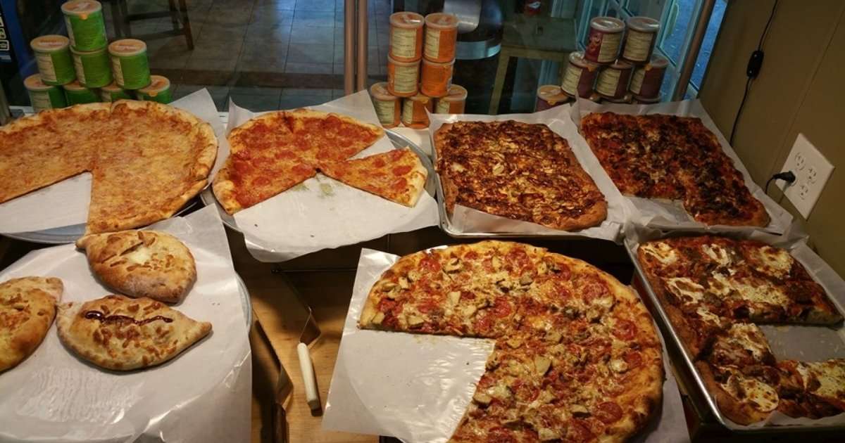Pizzas and calzones for sale at Rustic Pizza