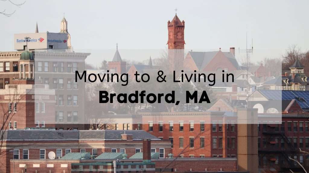 Bradford, MA, a view of the city from across the Merrimack River.